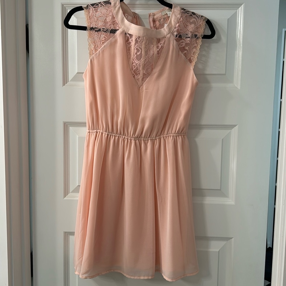 Light Pink with Lace Dress